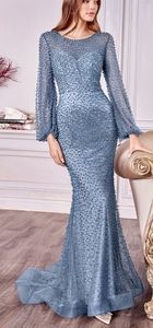 New formal beaded gown long sleeve.